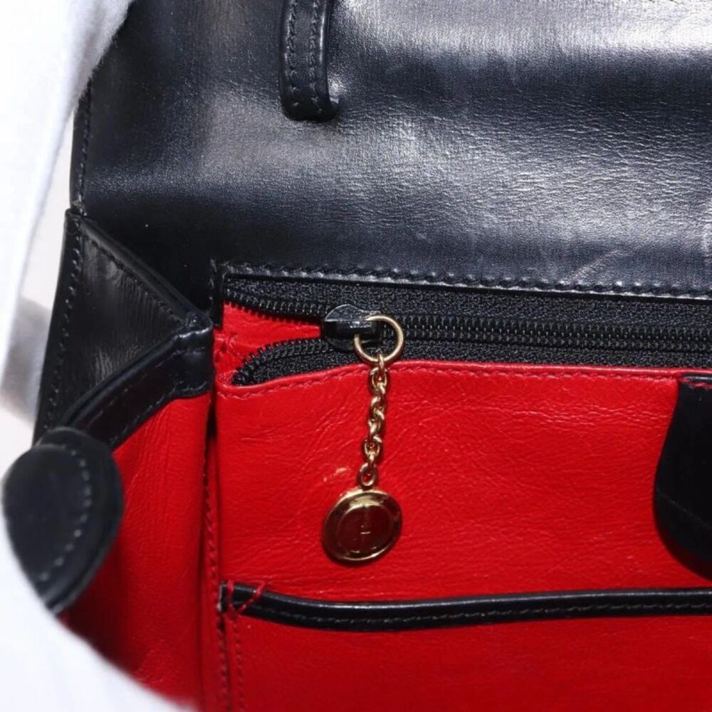 Gucci Vintage Convertible Bamboo Top Handle Leather Black Leather Handbag - Picture 13 of 16
